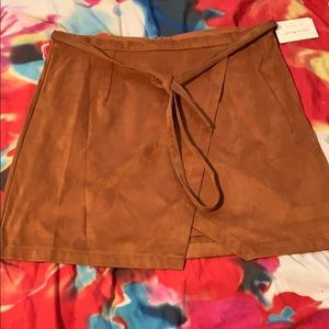 Suede Mini Skirt